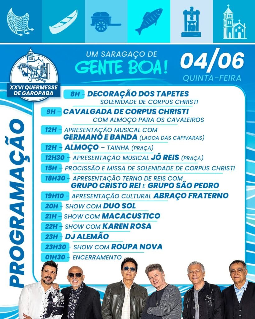 Programação XXVI Queremesse Garopaba 04.06