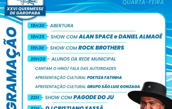 Programação XXVI Queremesse Garopaba 03.06